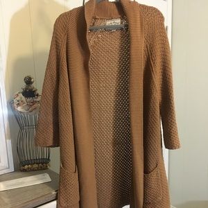 Tan Lucky Brand Cardigan L